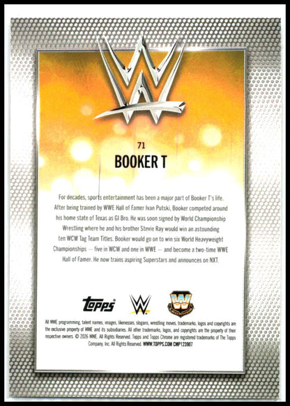 2026 Topps Chrome WWE Magenta Refractor #71 Booker T #/399