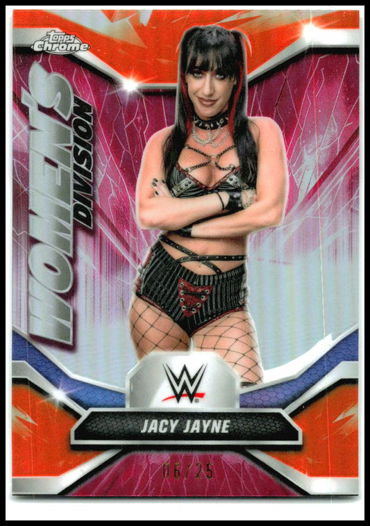 2026 Topps Chrome WWE Women's Division Orange Refractor #WDV-7 Jacy Jayne #/25