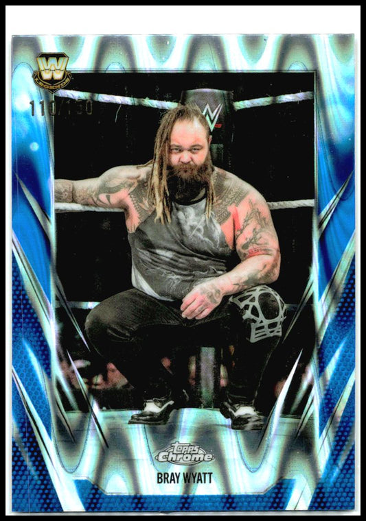 2026 Topps Chrome WWE Blue RayWave Refractor #76 Bray Wyatt #/150