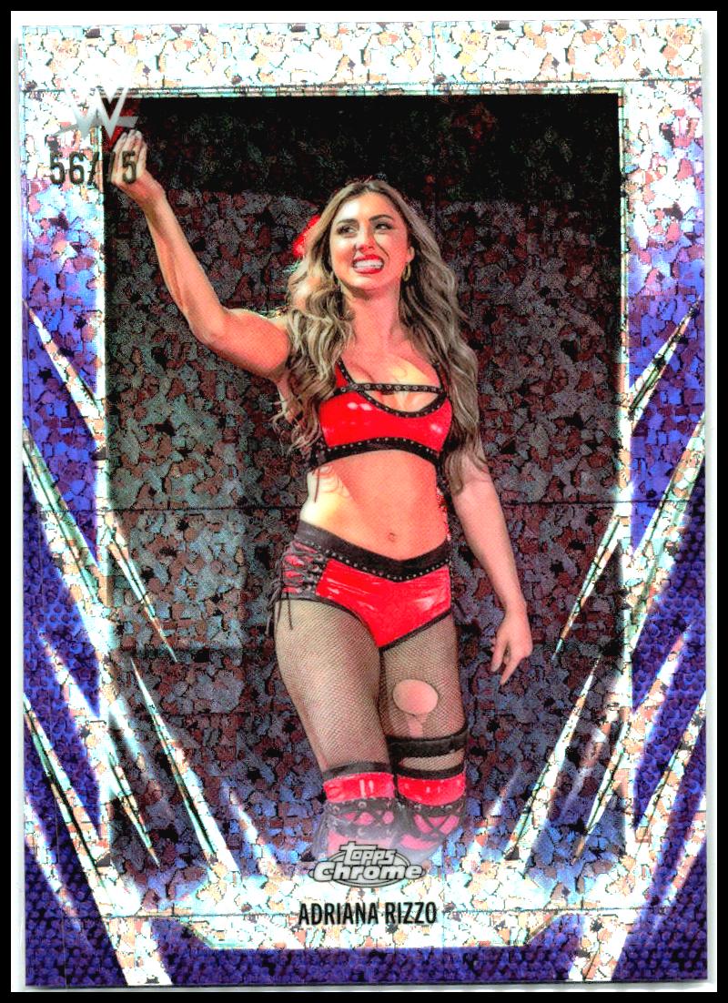 2026 Topps Chrome WWE Purple Mini-Diamonds Refractor #167 Adriana Rizzo #/75