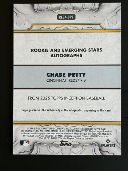 2025 Inception Green Auto /125 #RESA-CPE Chase Petty Auto Reds