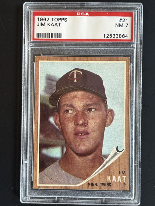1962 Topps #21 Jim Kaat