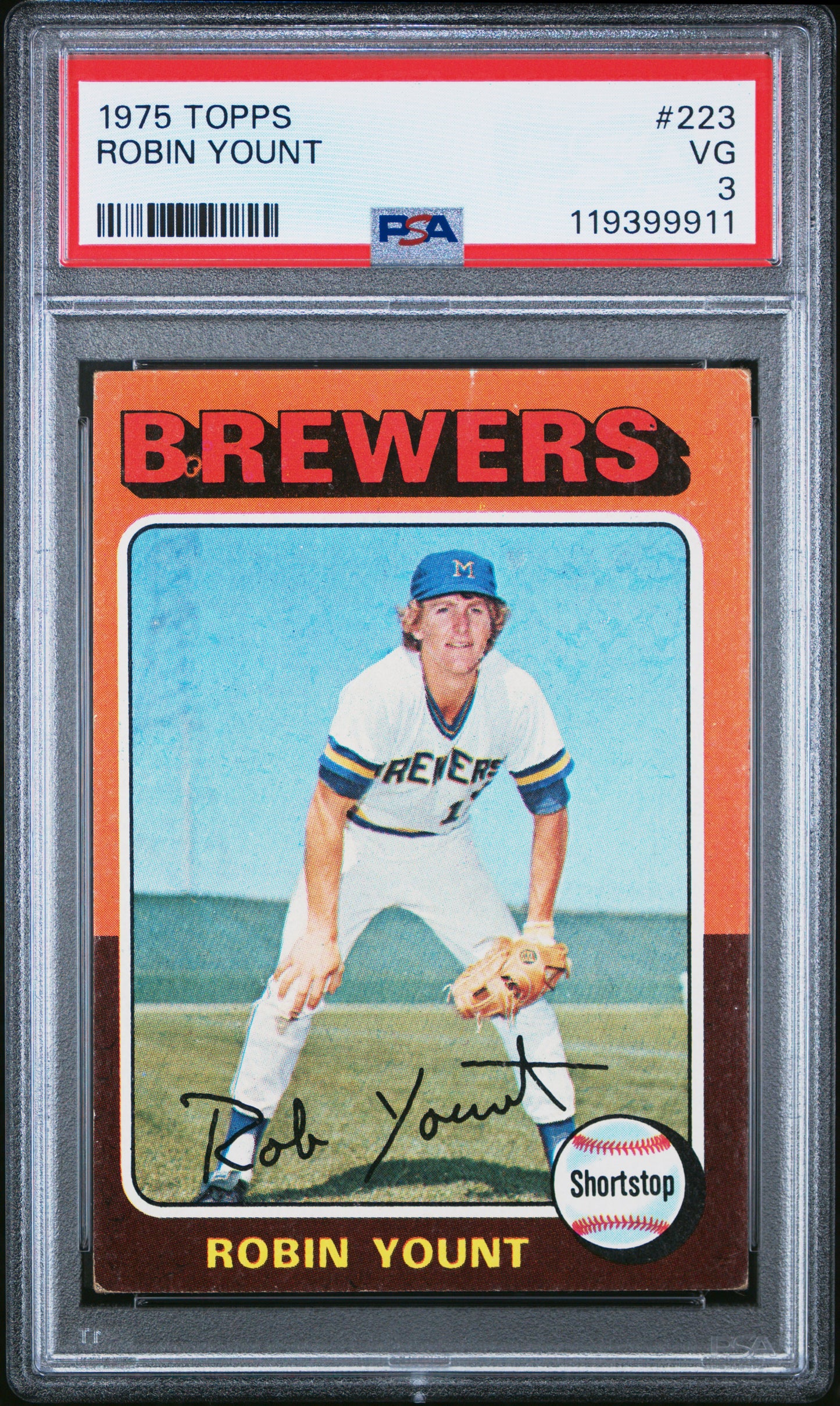 1975 Topps #223 Robin Yount PSA 3