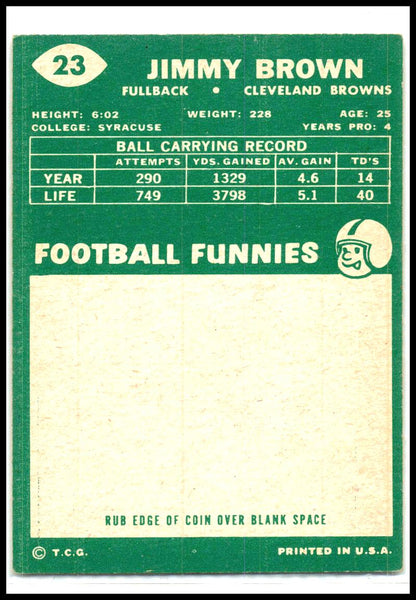1960 Topps #23 Jimmy Brown Cleveland Browns