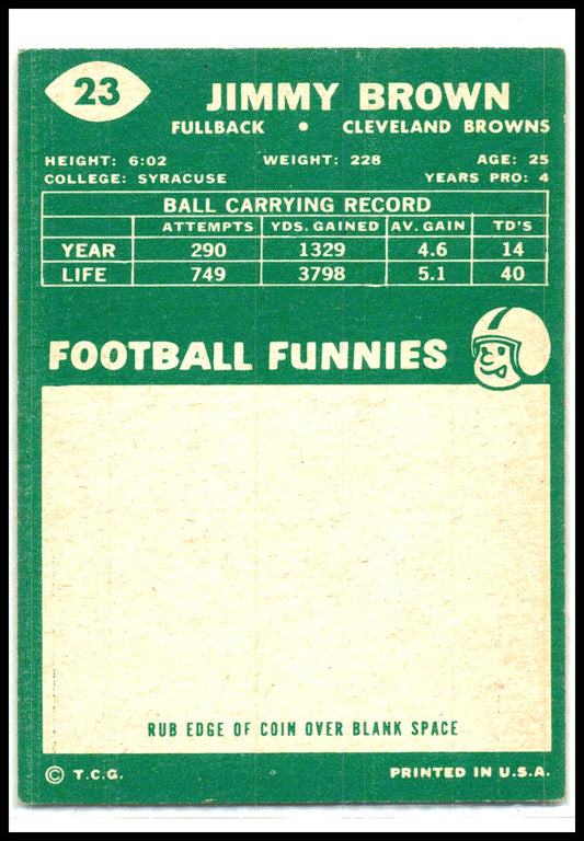 1960 Topps #23 Jimmy Brown Cleveland Browns
