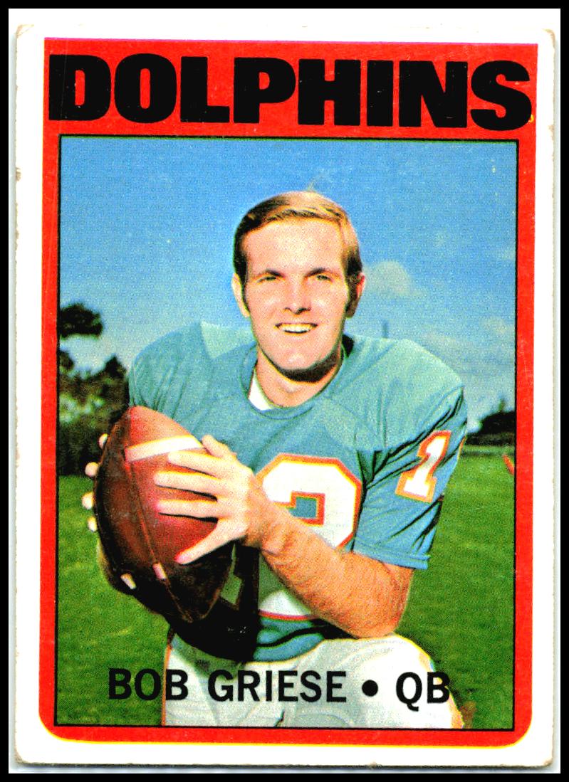 1972 Topps #80 Bob Griese Miami Dolphins
