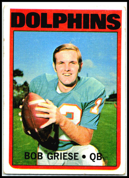 1972 Topps #80 Bob Griese Miami Dolphins