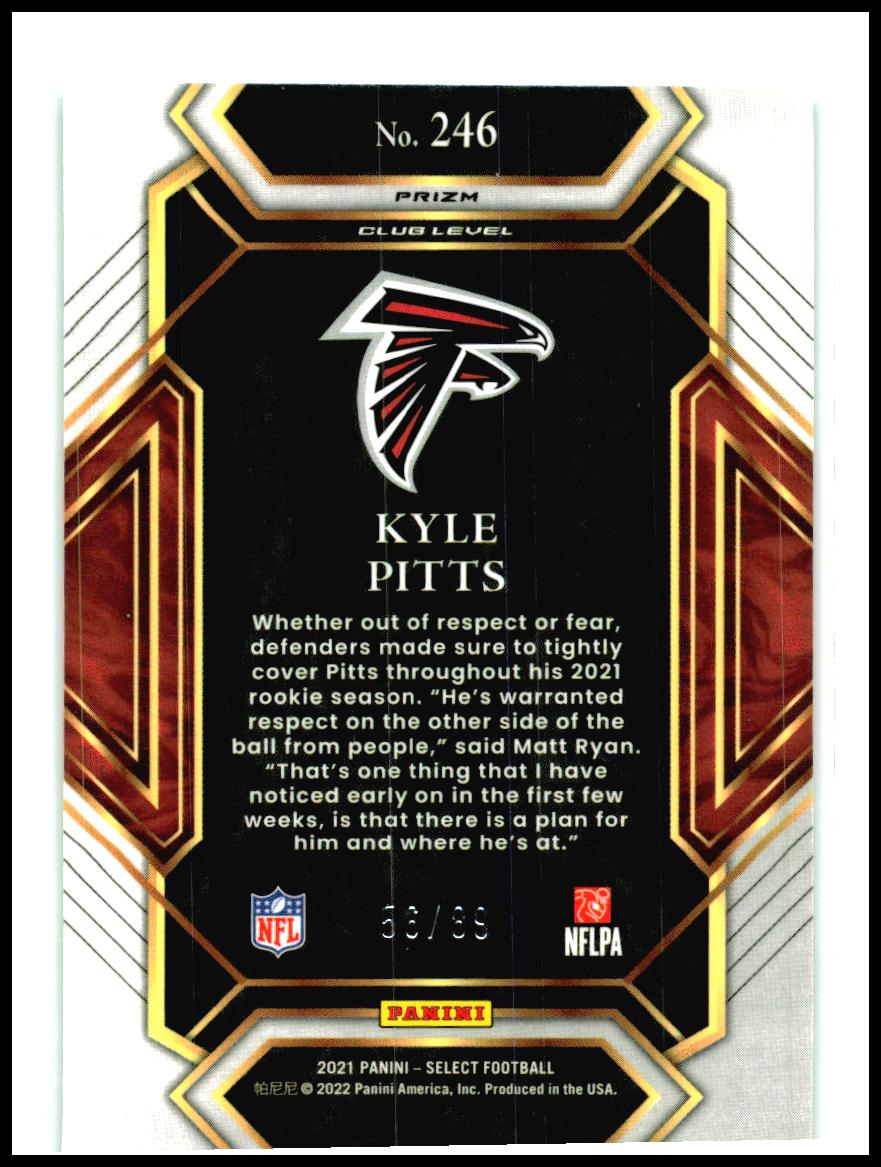 2021 Panini Select Dragon Scale Prizm #246 Kyle Pitts Rookie Falcons
