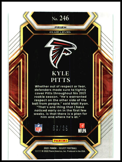 2021 Panini Select Dragon Scale Prizm #246 Kyle Pitts Rookie Falcons