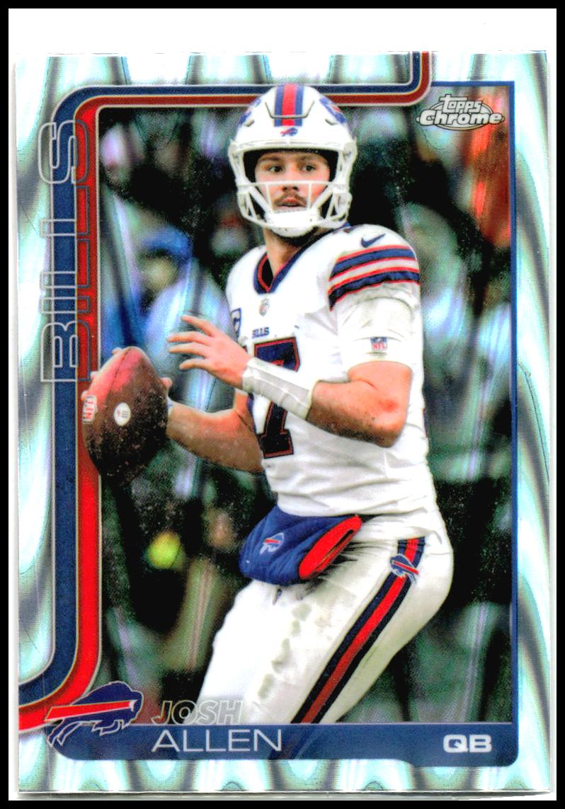 2025 Topps Chrome Ray Wave Refractor #34 Josh Allen Buffalo Bills