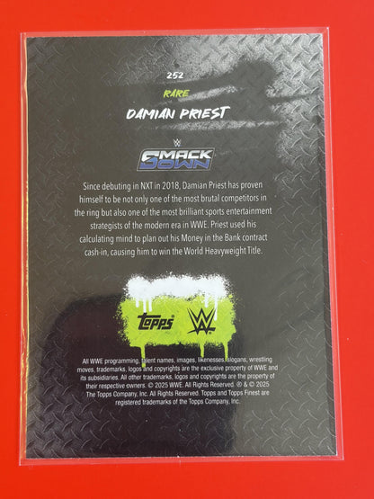 2025 Topps Finest WWE Rare #252 Damian Priest