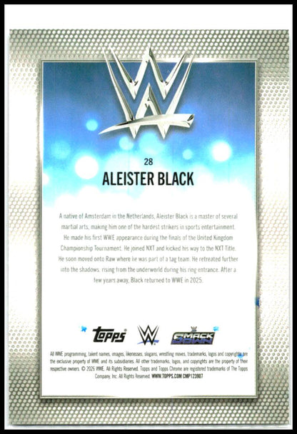 2026 Topps Chrome WWE Magenta Refractor #28 Aleister Black #/399