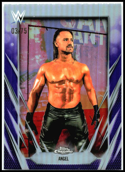 2026 Topps Chrome WWE Purple Refractor #136 Angel #/75