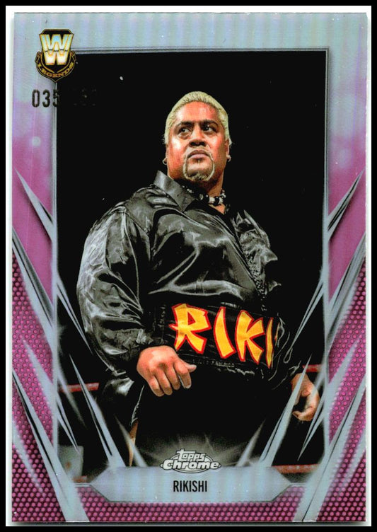 2026 Topps Chrome WWE Pink Refractor #92 Rikishi #/250