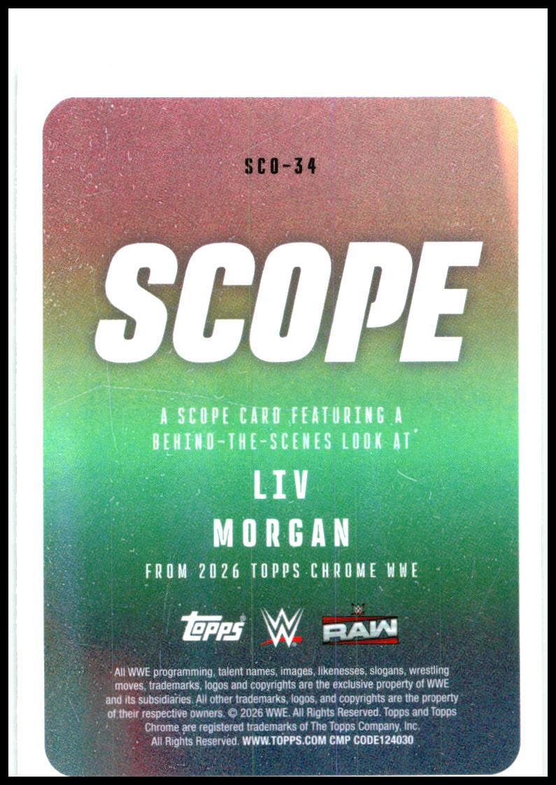 2026 Topps Chrome WWE Scope #SCO-34 Liv Morgan