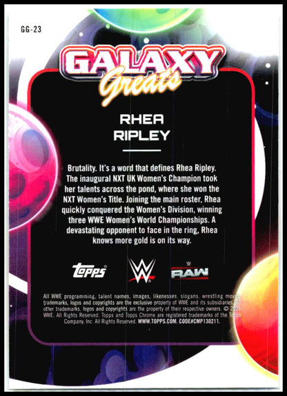 2026 Topps Chrome Cosmic WWE Galaxy Greats #GG-23 Rhea Ripley