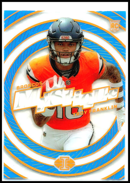 2024 Panini Illusions Mystique Light Blue #23 Troy Franklin #/299 Denver Broncos