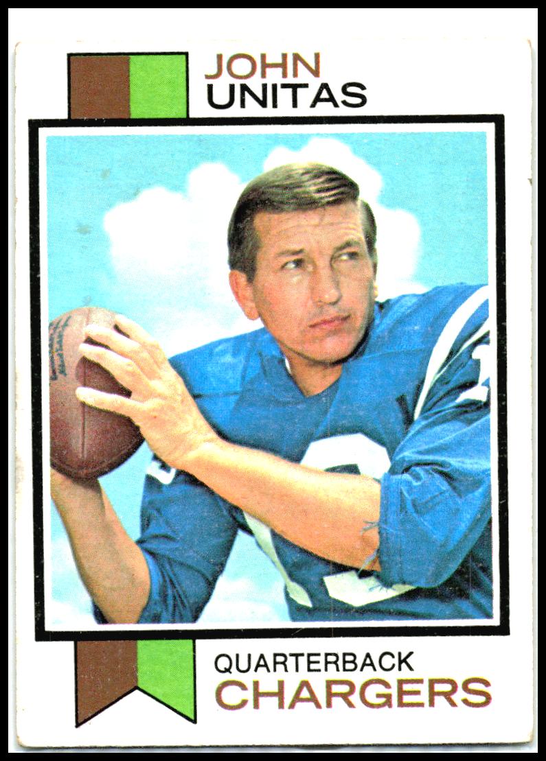 1973 Topps #455 John Unitas San Diego Chargers