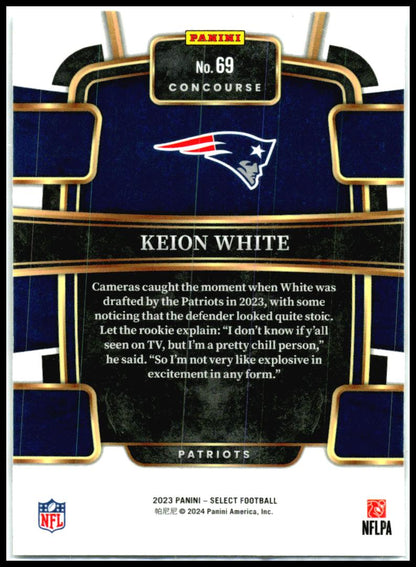 2023 Panini Select #69 Keion White Rookie New England Patriots