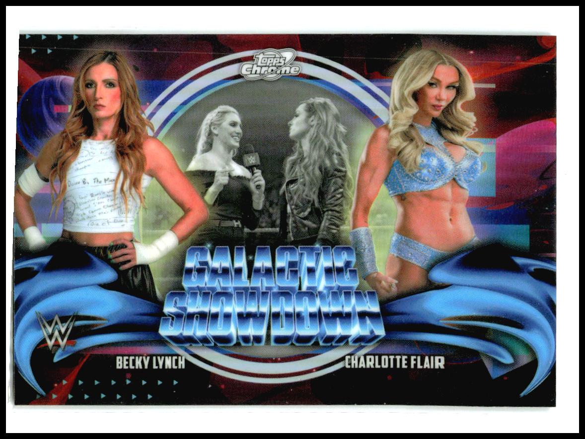 2026 Topps Chrome Cosmic WWE Galactic Showdown # Becky Lynch / Charlotte Flair