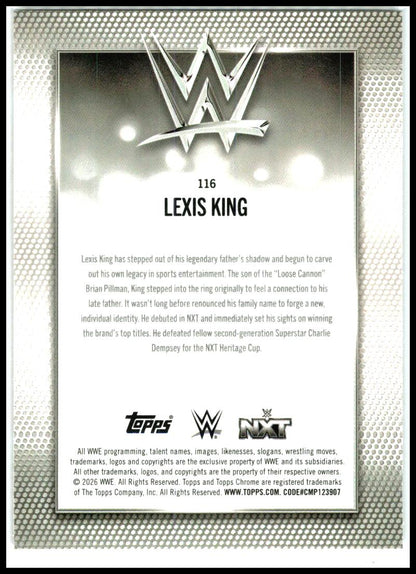2026 Topps Chrome WWE Magenta Refractor #116 Lexis King #/399