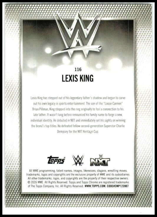 2026 Topps Chrome WWE Magenta Refractor #116 Lexis King #/399