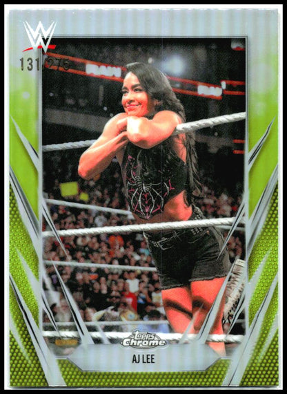 2026 Topps Chrome WWE Yellow Refractor #105 AJ Lee #/275