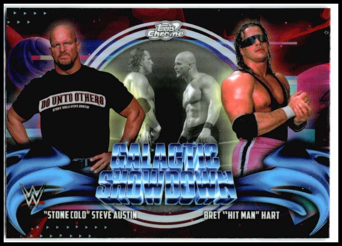 2026 Topps Chrome Cosmic WWE Galactic Showdown # Steve Austin / Bret Hart