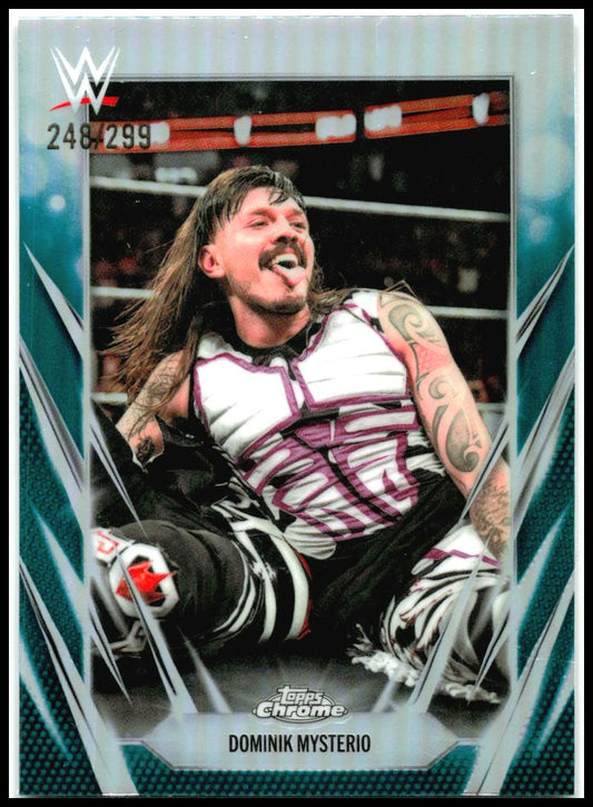 2026 Topps Chrome WWE Teal Refractor #73 Dominik Mysterio #/299