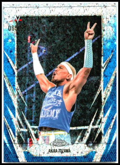 2026 Topps Chrome WWE Blue Mini-Diamonds Refractor #88 Akira Tozawa #/150