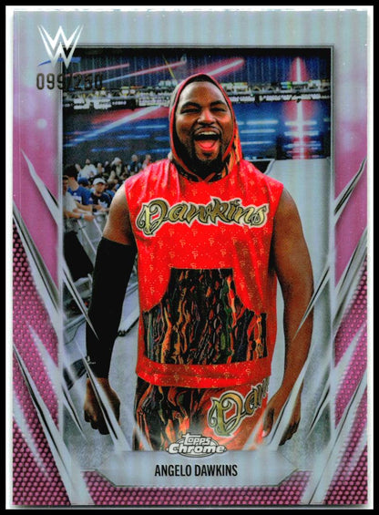 2026 Topps Chrome WWE Pink Refractor #108 Angelo Dawkins #/250