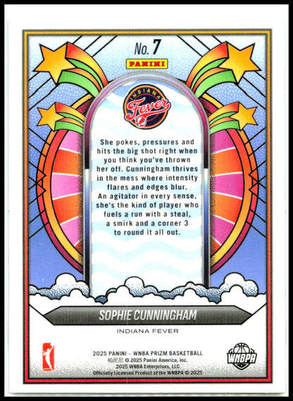 2025 Panini Prizm WNBA Groovy #7 Sophie Cunningham Indiana Fever