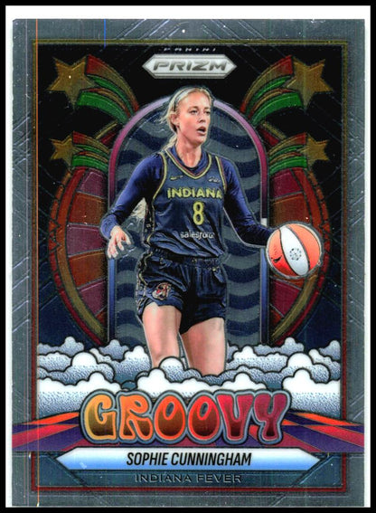 2025 Panini Prizm WNBA Groovy #7 Sophie Cunningham Indiana Fever