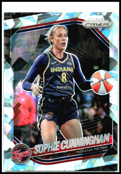 2025 Panini Prizm WNBA Ice Prizms #63 Sophie Cunningham Indiana Fever