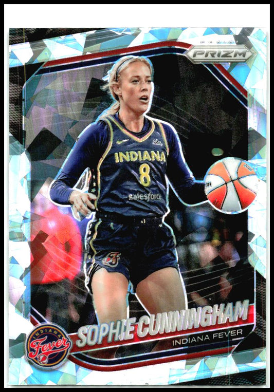 2025 Panini Prizm WNBA Ice Prizms #63 Sophie Cunningham Indiana Fever
