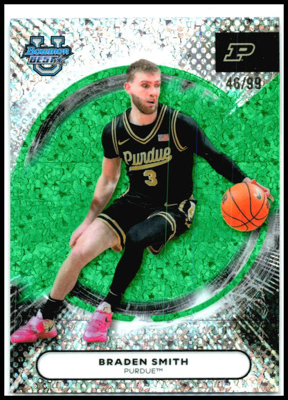 2025-26 bowman best Green Mini Diamond # /99 #1 Braden Smith