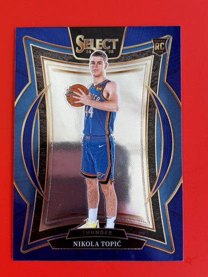 2024-25 Panini Select Blue #89 Nikola Topic Rookie Oklahoma City Thunder