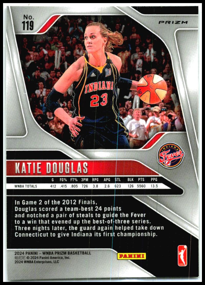 2024 Panini Prizm WNBA Ice Prizms #119 Katie Douglas Indiana Fever