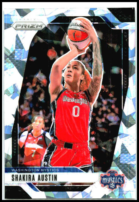 2024 Panini Prizm WNBA Ice Prizms #134 Shakira Austin Washington Mystics
