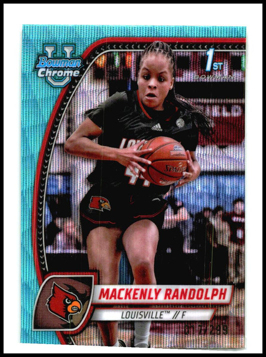 2024-25 Bowman University Chrome Aqua Wave #53 Mackenly Randolph Louisville