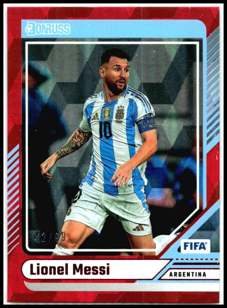 2024-25 Donruss Red Cubic #80 Lionel Messi #/99 Argentina