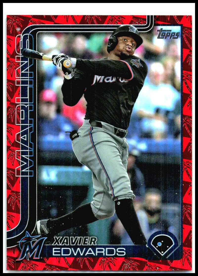 2025 Topps Spring Training Red Foilboard #258 Xavier Edwards Miami
