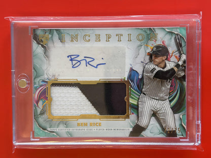 2025 Topps Inception autograph patch /75 #IAPC-BR Ben Rice Yankees