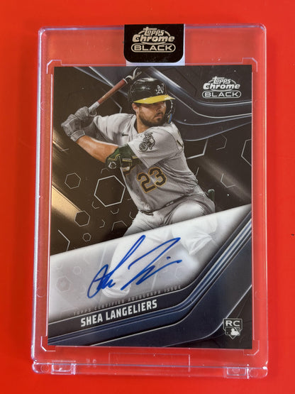 2023 Topps Chrome Black Auto #CBA-SL Shea Langeliers Rookie