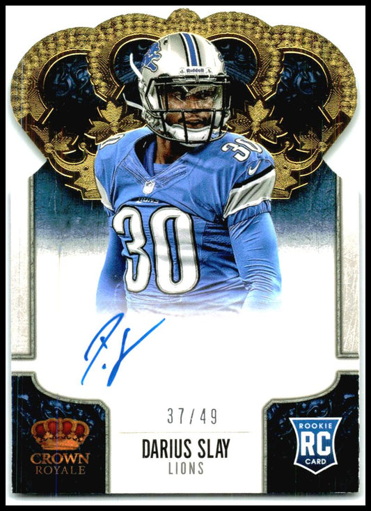 2013 Crown Royale Rookie Signatures Gold #127 Darius Slay Rookie Auto Detroit