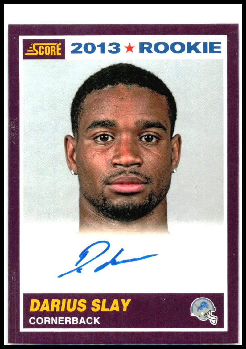 2013 Score Rookie Signatures Purple #342 Darius Slay Rookie Auto Detroit Lions