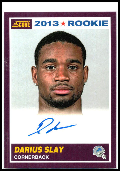 2013 Score Rookie Signatures Purple #342 Darius Slay Rookie Auto Detroit Lions