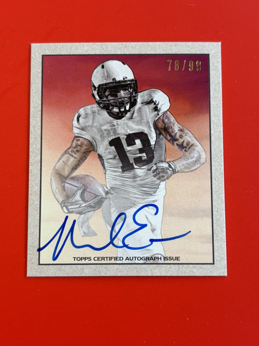 2014 Bowman 50 Bowman Mini Auto Blue Ink #/99 #12 Mike Evans