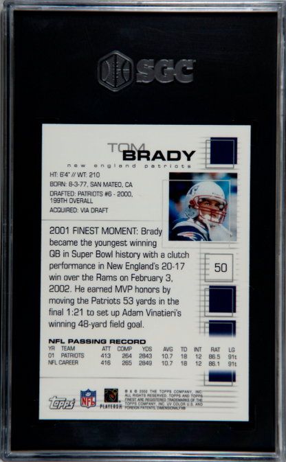 2002 Topps Finest #50 Tom Brady