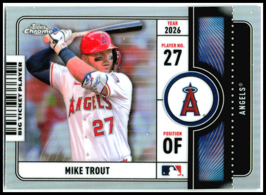 2026 Topps Chrome #BTP-1 Mike Trout Los Angeles Angels